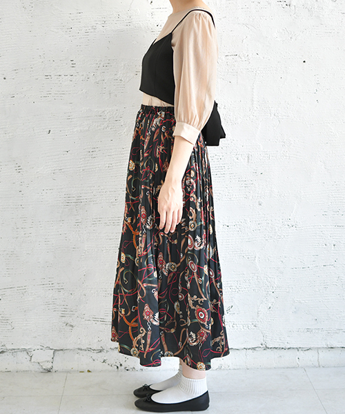 PairPair（ペアペア）の「ペイズリー＆チェーン柄アソートプリーツスカート（スカート・レディース・ブラック/ホワイト/ホワイト系その他/グレー系その他・FREE）」の14枚目の写真