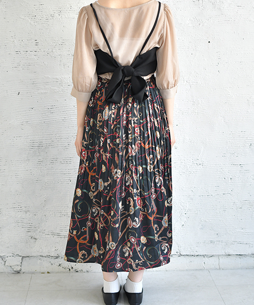 PairPair（ペアペア）の「ペイズリー＆チェーン柄アソートプリーツスカート（スカート・レディース・ブラック/ホワイト/ホワイト系その他/グレー系その他・FREE）」の10枚目の写真