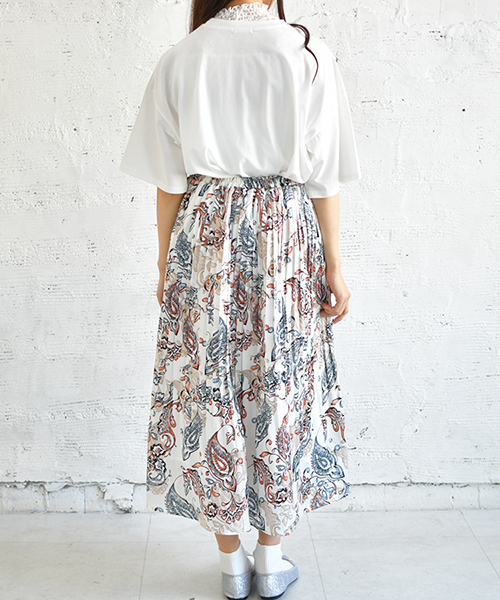 PairPair（ペアペア）の「ペイズリー＆チェーン柄アソートプリーツスカート（スカート・レディース・ブラック/ホワイト/ホワイト系その他/グレー系その他・FREE）」の19枚目の写真