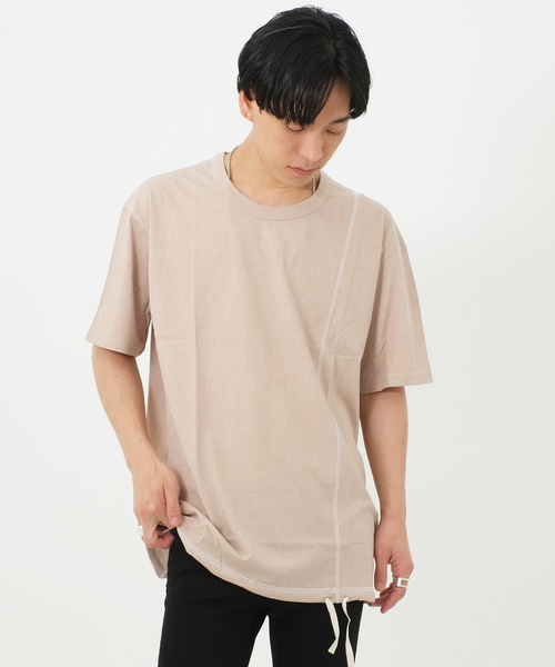 PAVEMENT(ペイヴメント)の「切り替えデザインTシャツ/カットソー(Tシャツ/カットソー・メンズ・ホワイト/ベージュ・L)」の2枚目の写真