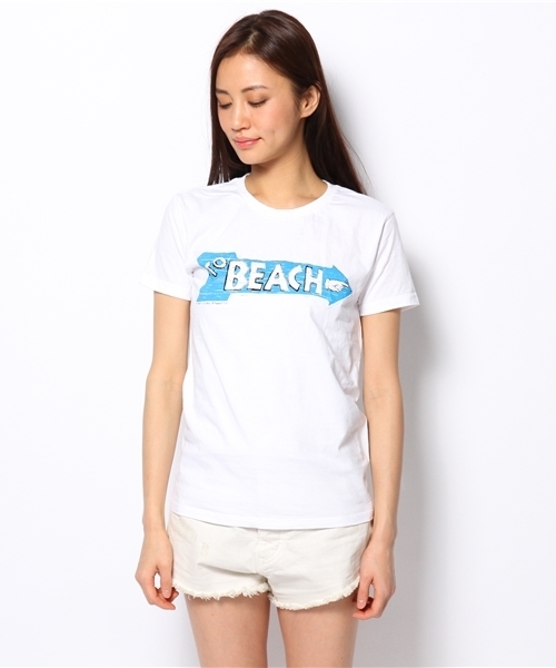 Ray BEAMS（レイビームス）の「MDS / "TO BEACH" TEE（Tシャツ/カットソー・レディース・ホワイト・ONE SIZE）」の5枚目の写真
