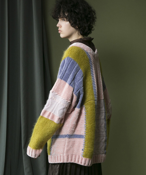 MAISON SPECIAL（メゾンスペシャル）の「モヘアモールケーブルビッグニット【MAISON SPECIAL/メゾンスペシャル】（ニット/セーター・レディース・マルチ/オフホワイト・FREE）」の5枚目の写真