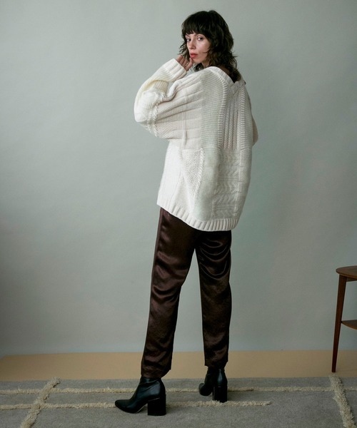 MAISON SPECIAL（メゾンスペシャル）の「モヘアモールケーブルビッグニット【MAISON SPECIAL/メゾンスペシャル】（ニット/セーター・レディース・マルチ/オフホワイト・FREE）」の14枚目の写真