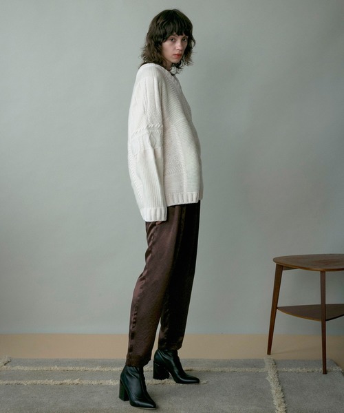 MAISON SPECIAL（メゾンスペシャル）の「モヘアモールケーブルビッグニット【MAISON SPECIAL/メゾンスペシャル】（ニット/セーター・レディース・マルチ/オフホワイト・FREE）」の13枚目の写真