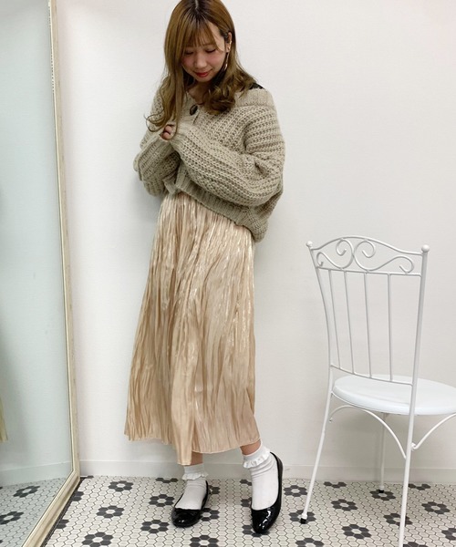 apres jour（アプレジュール）の「キラキラクリンクルスカート【ZOZOTOWN限定アイテム】（スカート・レディース・ベージュ/ミント/アイボリー/ピンク・フリー）」の17枚目の写真