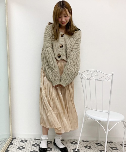 apres jour（アプレジュール）の「キラキラクリンクルスカート【ZOZOTOWN限定アイテム】（スカート・レディース・ベージュ/ミント/アイボリー/ピンク・フリー）」の18枚目の写真