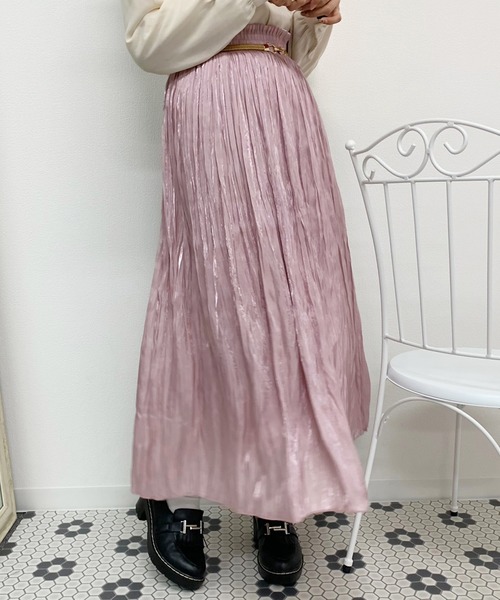 apres jour（アプレジュール）の「キラキラクリンクルスカート【ZOZOTOWN限定アイテム】（スカート・レディース・ベージュ/ミント/アイボリー/ピンク・フリー）」の20枚目の写真