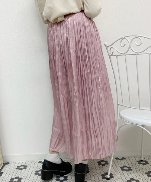 apres jour（アプレジュール）の「キラキラクリンクルスカート【ZOZOTOWN限定アイテム】（スカート・レディース・ベージュ/ミント/アイボリー/ピンク・フリー）」の21枚目の写真