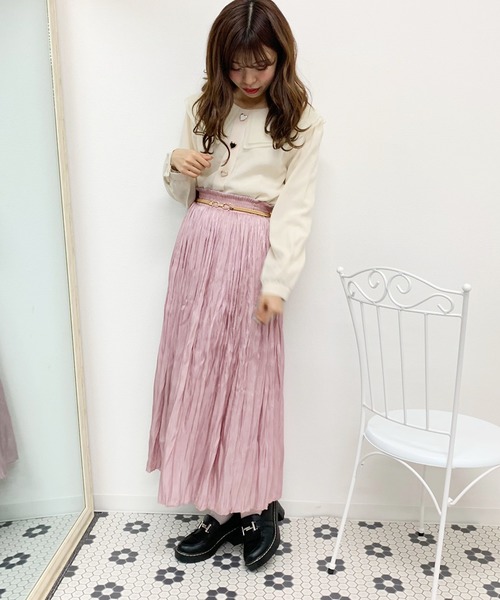 apres jour（アプレジュール）の「キラキラクリンクルスカート【ZOZOTOWN限定アイテム】（スカート・レディース・ベージュ/ミント/アイボリー/ピンク・フリー）」の22枚目の写真