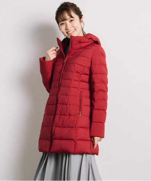 miniyu(ミニュウ)の「ストレッチダウンコート(ag)(その他アウター・レディース・レッド/ライトグレー・M/L)」の1枚目の写真