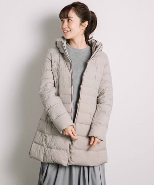 miniyu(ミニュウ)の「ストレッチダウンコート(ag)(その他アウター・レディース・レッド/ライトグレー・M/L)」の2枚目の写真
