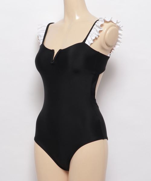 セール】フリルスリーブモノキニデザインワンピース 水着（水着