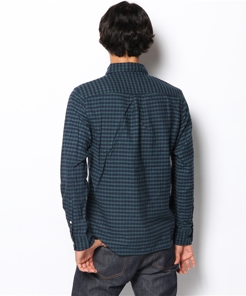 CIAOPANIC（チャオパニック）の「【Ciaopanic】ギンガムビエラチェックシャツLS（シャツ/ブラウス・メンズ・グリーン/ネイビー/レッド/ブラック/グレー・SMALL/LARGE/MEDIUM）」の9枚目の写真