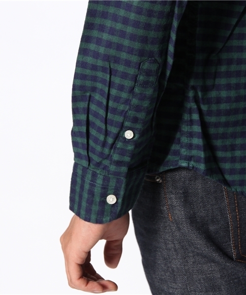 CIAOPANIC（チャオパニック）の「【Ciaopanic】ギンガムビエラチェックシャツLS（シャツ/ブラウス・メンズ・グリーン/ネイビー/レッド/ブラック/グレー・SMALL/LARGE/MEDIUM）」の11枚目の写真