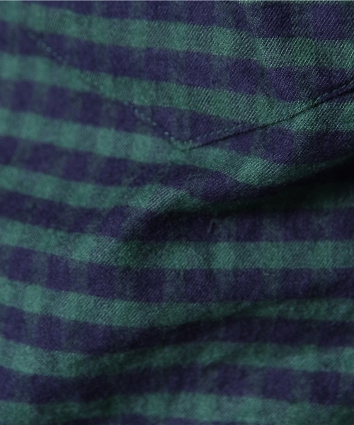 CIAOPANIC（チャオパニック）の「【Ciaopanic】ギンガムビエラチェックシャツLS（シャツ/ブラウス・メンズ・グリーン/ネイビー/レッド/ブラック/グレー・SMALL/LARGE/MEDIUM）」の6枚目の写真