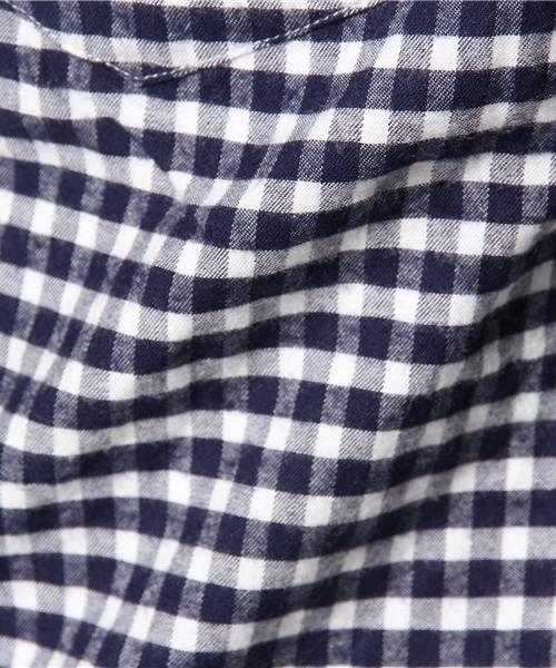 CIAOPANIC（チャオパニック）の「【Ciaopanic】ギンガムビエラチェックシャツLS（シャツ/ブラウス・メンズ・グリーン/ネイビー/レッド/ブラック/グレー・SMALL/LARGE/MEDIUM）」の8枚目の写真