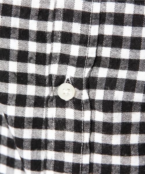 CIAOPANIC（チャオパニック）の「【Ciaopanic】ギンガムビエラチェックシャツLS（シャツ/ブラウス・メンズ・グリーン/ネイビー/レッド/ブラック/グレー・SMALL/LARGE/MEDIUM）」の16枚目の写真