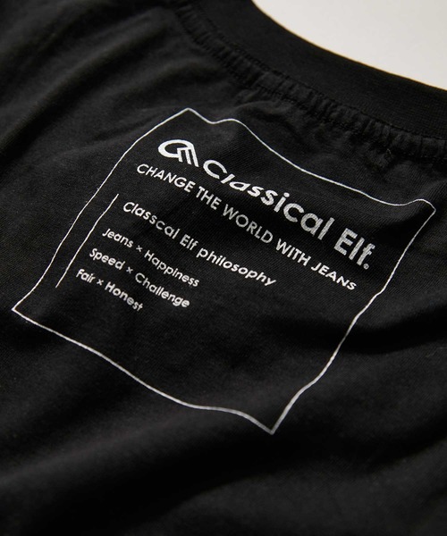 classicalelf（クラシカルエルフ）の「Classical Elf オーバーサイズ ロング丈バックプリント無地クルーネックロゴビッグTシャツ（半袖）（Tシャツ/カットソー・レディース・ホワイト/ブラック/杢グレー/ブラウン/ベージュ/グリーン・MEDIUM/LARGE/X-LARGE）」の20枚目の写真