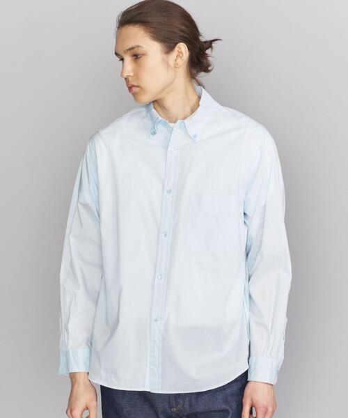 BEAUTY&YOUTH UNITED ARROWS（ビューティーアンドユースユナイテッドアローズ）の「BY ガーメントダイ ビッグフォルム シャツ（シャツ/ブラウス・メンズ・イエロー/ロイヤルブルー/ライトブルー/ライトピンク・MEDIUM/LARGE/SMALL/X-LARGE）」の18枚目の写真