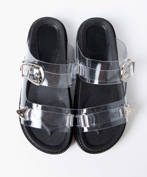 WEGO（ウィゴー）の「WEGO/バックルベルトサンダル（サンダル・レディース・ブラック/その他1・MEDIUM/LARGE）」の5枚目の写真