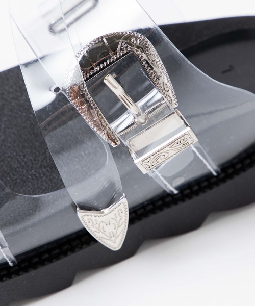 WEGO（ウィゴー）の「WEGO/バックルベルトサンダル（サンダル・レディース・ブラック/その他1・MEDIUM/LARGE）」の4枚目の写真