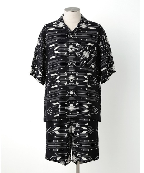 WILD LIFE TAILOR Adam et Rope'(ワイルドテーラーアダムエロペ )の「〈セットアップ対応商品〉【Wild Life Tailor×PENDLETON】アロハシャツ(シャツ/ブラウス・メンズ・ネイビー/ブラック・M/L)」の11枚目の写真