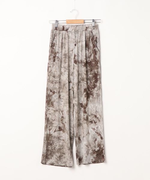 KOBE LETTUCE（コウベレタス）の「タイダイリラックスカットソーパンツ【セットアップOK】（その他パンツ・レディース・カーキ/ベージュ/ブラウン・FREE）」の2枚目の写真