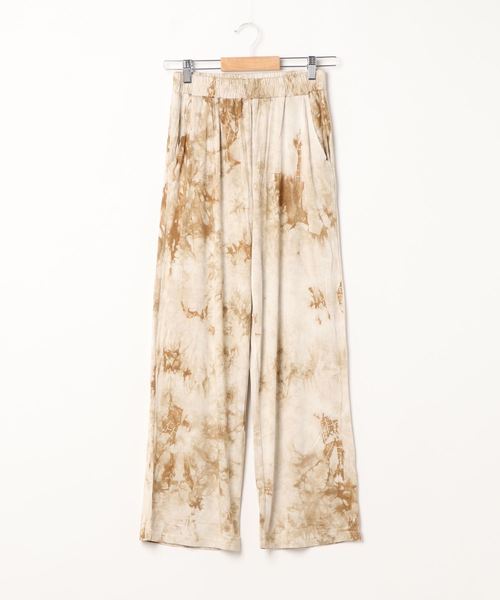 KOBE LETTUCE（コウベレタス）の「タイダイリラックスカットソーパンツ【セットアップOK】（その他パンツ・レディース・カーキ/ベージュ/ブラウン・FREE）」の6枚目の写真