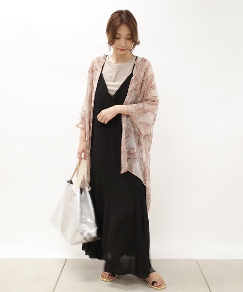 DouDou（ドゥドゥ）の「フレアキャミワンピース（ワンピース・レディース・ブラック/カーキ・FREE）」の10枚目の写真