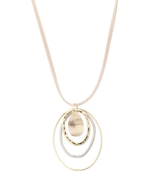 AMERICAN HOLIC（アメリカンホリック）の「アセチ&オーバルメタルネックレス（ネックレス・レディース・ブラウン/グレー・FREE）」の4枚目の写真