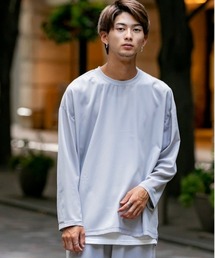 2枚セット ストレッチ ジョーゼット アンサンブル Tシャツ タンクトップ セット