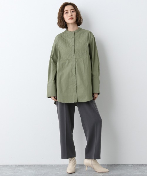 A part by（アパートバイ）の「Pカラータックストレートパンツ 917826（その他パンツ・レディース・チャコールグレー/ブラウン系その他/ライトベージュ/ライトグリーン/ライトブルー・MEDIUM/LARGE）」の6枚目の写真