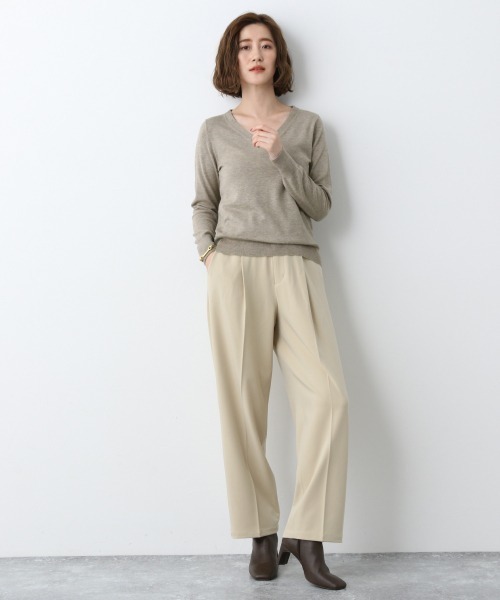 A part by（アパートバイ）の「Pカラータックストレートパンツ 917826（その他パンツ・レディース・チャコールグレー/ブラウン系その他/ライトベージュ/ライトグリーン/ライトブルー・MEDIUM/LARGE）」の22枚目の写真