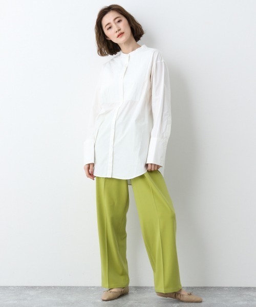 A part by（アパートバイ）の「Pカラータックストレートパンツ 917826（その他パンツ・レディース・チャコールグレー/ブラウン系その他/ライトベージュ/ライトグリーン/ライトブルー・MEDIUM/LARGE）」の9枚目の写真