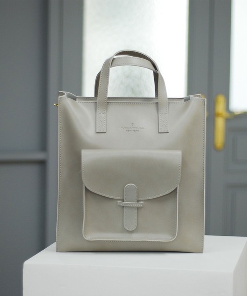 folka（フォルカ）の「3-累計販売数１００００個突破！スクエア ショルダー トートバッグ PUレザー A4対応【Maison Select メゾンセレクト CAWAII BAG selection カワイイ バッグ セレクション 】（トートバッグ・レディース・ブラック/ライトグレー/ベージュ/グリーン/ネイビー/イエロー/キャメル/ピンク/ワイン/グレー/ダークグレー/アイボリー/オリーブ/ベージュ系その他/ブラック系その他/ブラウン系その他/ピンク系その他/レッド系その他/カーキ/ピンク系その他2・ONE SIZE/ONESIZE）」の21枚目の写真