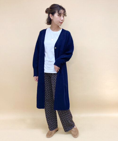 fredy emue(フレディエミュ)の「【WEB限定】ラクーン混ロングカーディガン(カーディガン/ボレロ・レディース・ライトグレー/ダークネイビー/ラベンダー・38)」の11枚目の写真