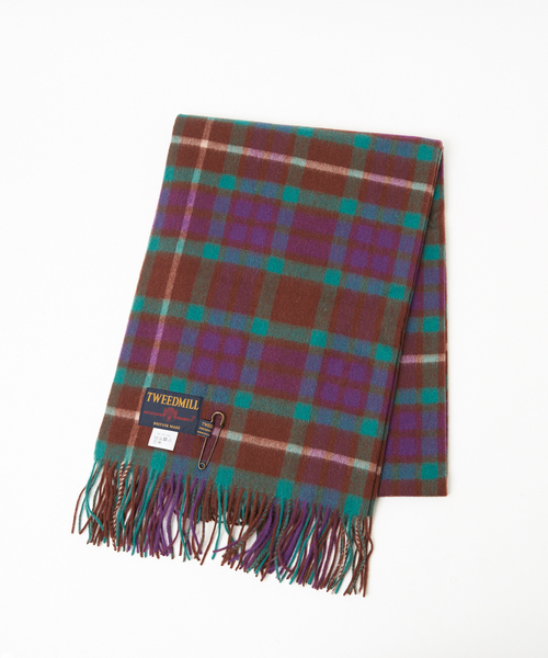 Tweedmill チェックストール を購入できます Rouge チェックストール ストール ショール Cle Rouge Vif ルージュヴィフ のストール ショール Vif ルージュヴィフ のファッション ですぐ届く