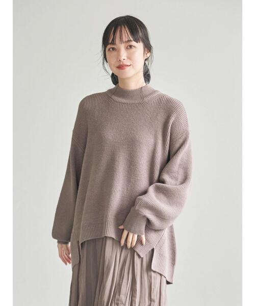 earth music&ecology（アースミュージックアンドエコロジー）の「ハイネック畦ニットプルオーバー　＊（ニット/セーター・レディース・マスタード/モカ/ブラック/ホワイト系その他2/ブルー/チャコールグレー/パープル/ブラウン・FREE）」の14枚目の写真