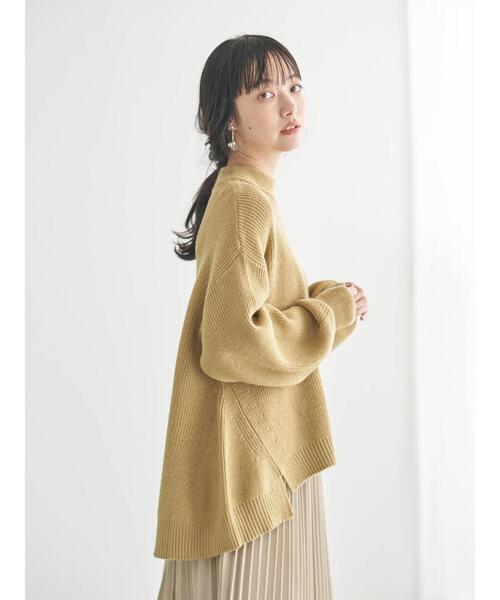 earth music&ecology（アースミュージックアンドエコロジー）の「ハイネック畦ニットプルオーバー　＊（ニット/セーター・レディース・マスタード/モカ/ブラック/ホワイト系その他2/ブルー/チャコールグレー/パープル/ブラウン・FREE）」の16枚目の写真