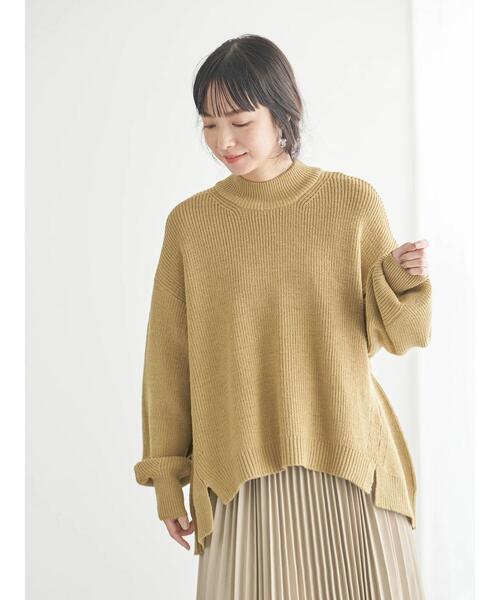 earth music&ecology（アースミュージックアンドエコロジー）の「ハイネック畦ニットプルオーバー　＊（ニット/セーター・レディース・マスタード/モカ/ブラック/ホワイト系その他2/ブルー/チャコールグレー/パープル/ブラウン・FREE）」の20枚目の写真