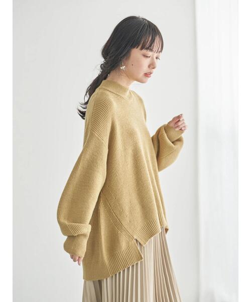 earth music&ecology（アースミュージックアンドエコロジー）の「ハイネック畦ニットプルオーバー　＊（ニット/セーター・レディース・マスタード/モカ/ブラック/ホワイト系その他2/ブルー/チャコールグレー/パープル/ブラウン・FREE）」の21枚目の写真