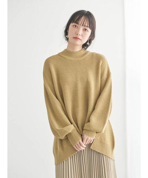 earth music&ecology（アースミュージックアンドエコロジー）の「ハイネック畦ニットプルオーバー　＊（ニット/セーター・レディース・マスタード/モカ/ブラック/ホワイト系その他2/ブルー/チャコールグレー/パープル/ブラウン・FREE）」の22枚目の写真