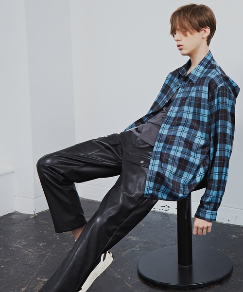 AIVER（アイバー）の「AIVER ワイヤーチェックドレープオーバーサイズ