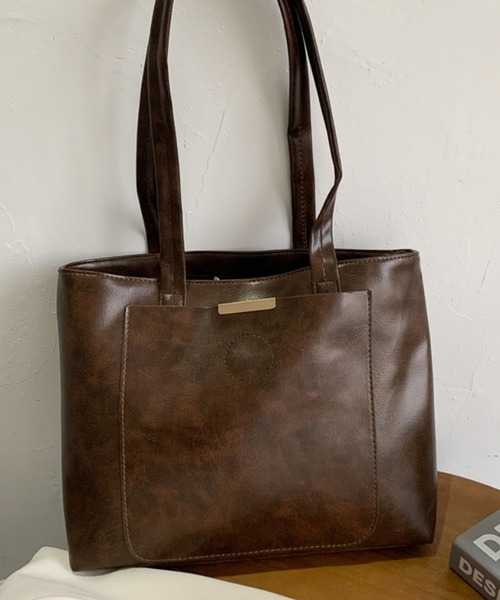 aimoha(アイモハ)の「大容量シンプルトートバッグ(トートバッグ・レディース・ブラック/ピンク/ブラウン/ベージュ・FREE)」の8枚目の写真