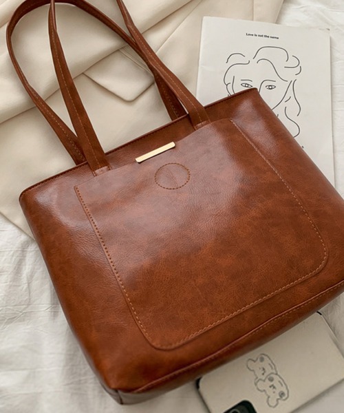 aimoha(アイモハ)の「大容量シンプルトートバッグ(トートバッグ・レディース・ブラック/ピンク/ブラウン/ベージュ・FREE)」の11枚目の写真