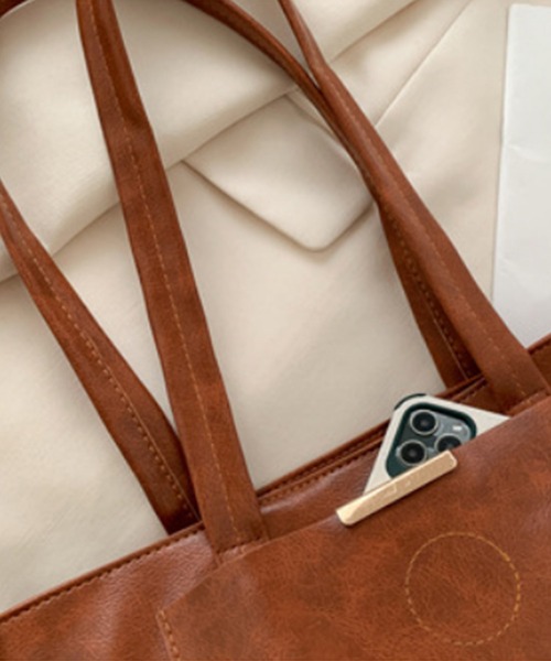 aimoha(アイモハ)の「大容量シンプルトートバッグ(トートバッグ・レディース・ブラック/ピンク/ブラウン/ベージュ・FREE)」の15枚目の写真