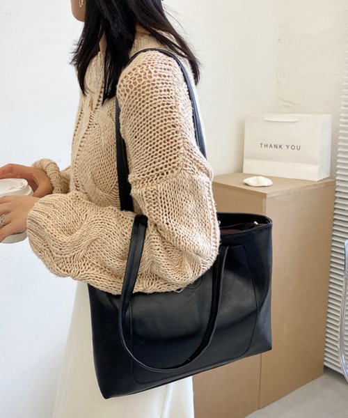 aimoha(アイモハ)の「大容量シンプルトートバッグ(トートバッグ・レディース・ブラック/ピンク/ブラウン/ベージュ・FREE)」の21枚目の写真