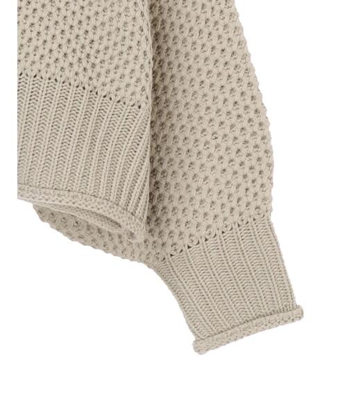 earth music&ecology(アースミュージックアンドエコロジー)の「カノコニットボトルネックプルオーバー *(ニット/セーター・レディース・ライトベージュ/ラベンダー/ミント/アイボリー・FREE)」の21枚目の写真