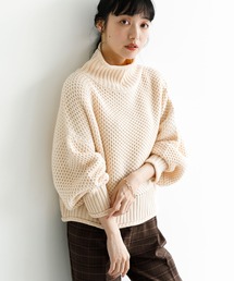 earth music&ecology | カノコニットボトルネックプルオーバー　＊(ニット/セーター)