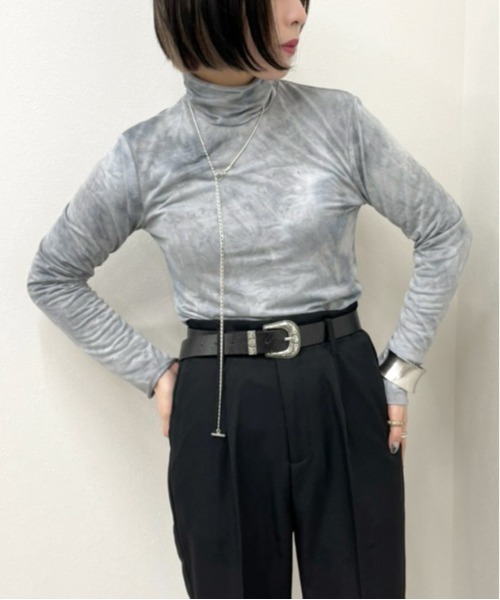 apres jour mignon(アプレジュールミニョン)の「タイダイクシュインナー【ZOZOTOWN限定アイテム】(Tシャツ/カットソー・レディース・モカ/カーキ/ブルー系その他・X-LARGE/フリー)」の4枚目の写真
